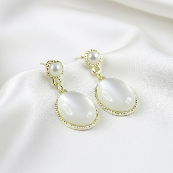 Ivory Pearl Glow Drop Earrings