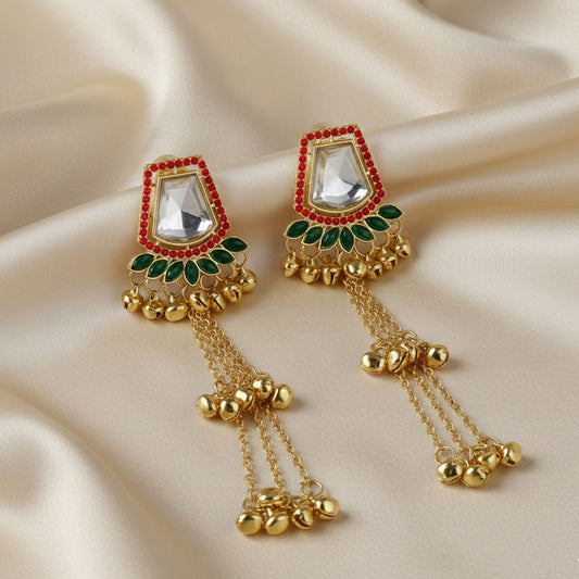Long Chain Kashmiri jhumke