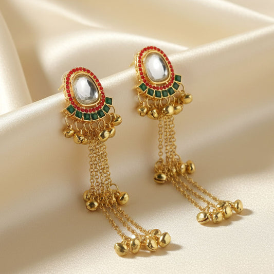 Long Chain Kashmiri jhumke