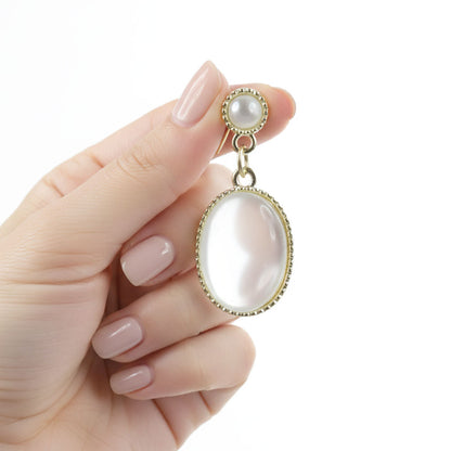 Ivory Pearl Glow Drop Earrings
