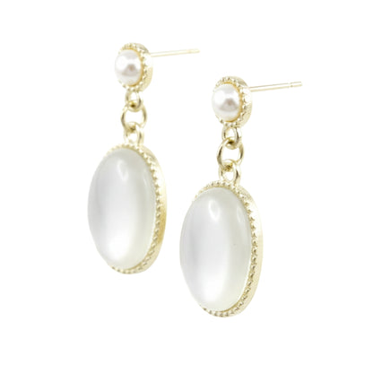 Ivory Pearl Glow Drop Earrings