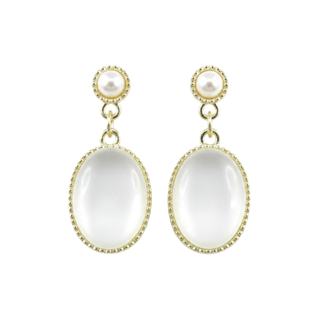 Ivory Pearl Glow Drop Earrings